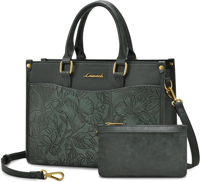 LOVEVOOK Purses and Handbags for Women,Stylish Tote Shoulder Satchel Bag PU Leather Crossbody Top Handle Bags with Zipper