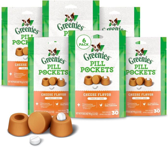 Greenies Pill Pockets for Dogs Small Size, Soft Dog Treats, with Real Peanut Butter, 3.2 oz. Pouch (30 Treats)