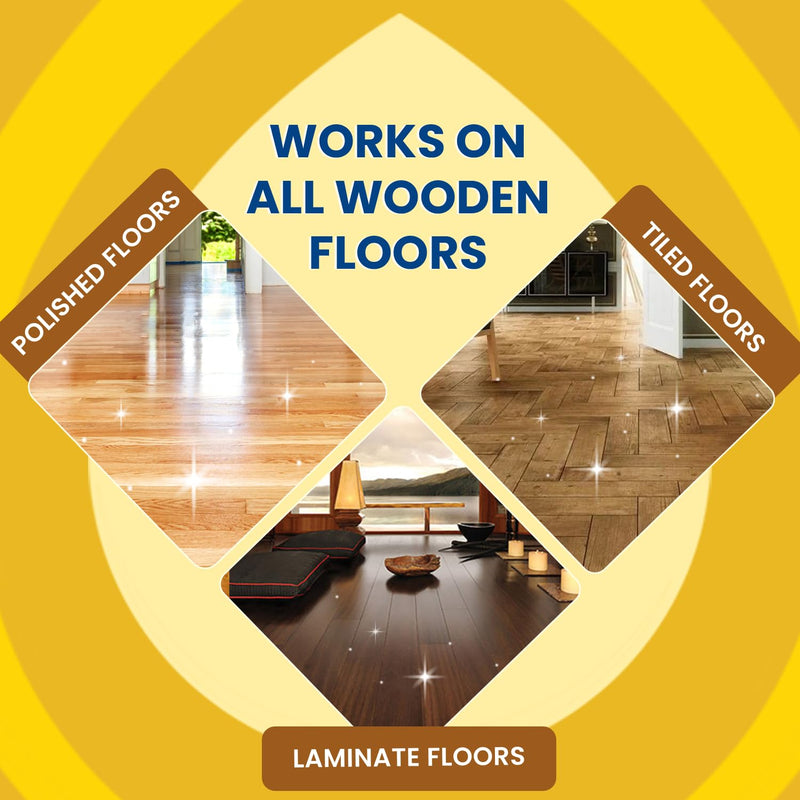 Pledge Expert Care Wood Floor Cleaner| Gently cleans and shines (475ml, Lemon Fresh)
