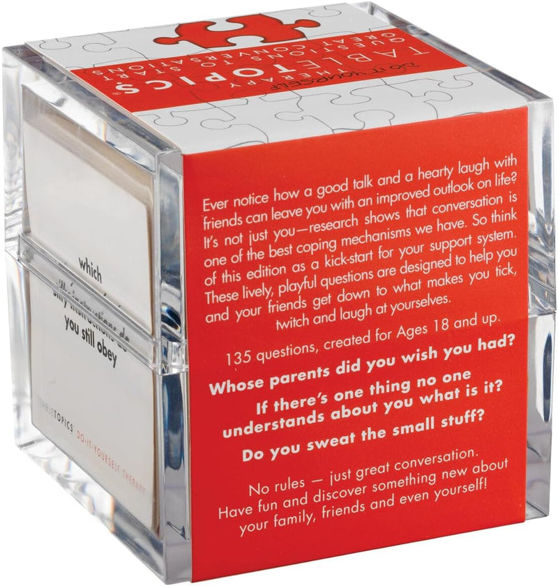 TableTopics Do-It-Yourself Therapy Question Card Game - 135 Entertaining Conversation Starter Cards for Adult Friends, Girls Night, Dinner Party, Getting to Know You Game