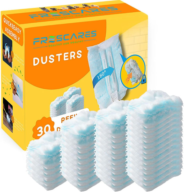 Duster Refills,Static Dust Removal Brush Disposable Replacement Head Compatible with Swiffer Duster Refills for Electronics, Furniture, Blinds, Ceiling Fans (Blue, 18 PCS)