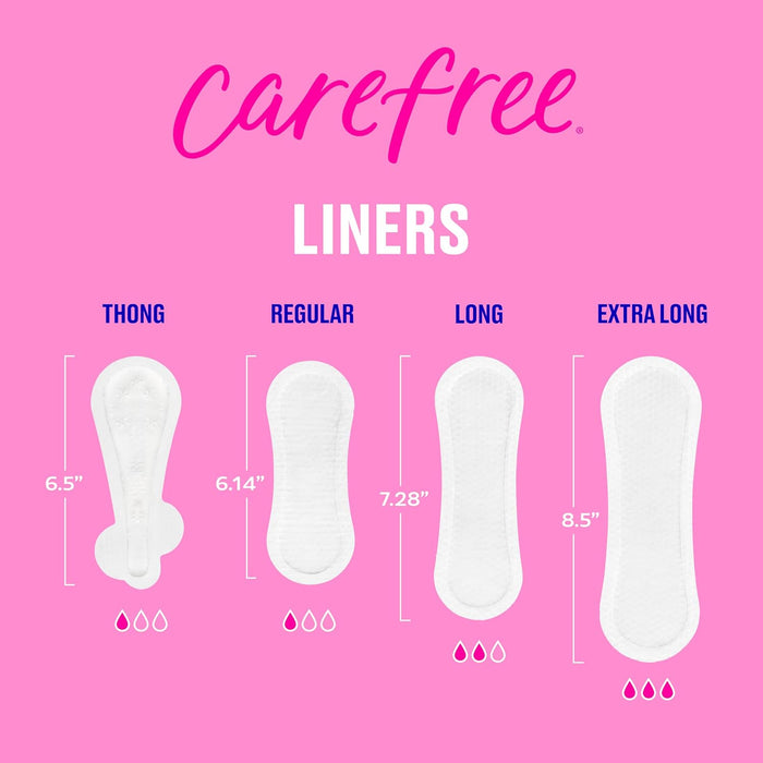 Carefree Panty Liners for Women, Regular, Unwrapped, Unscented, 120ct | Pantiliners, Carefree Liners, Daily Liners for Women, Light Periods and Leaks, 8-Hour Odor Control | 120ct (Packaging May Vary)