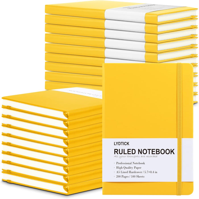 20 Pack Journals for Writing College Ruled Notebooks Journal in Bulk, Hardcover Notebooks (200Pages) for Note Talking, Lined Bullet Journals for Home School Office, 5.7"x8.4", Red