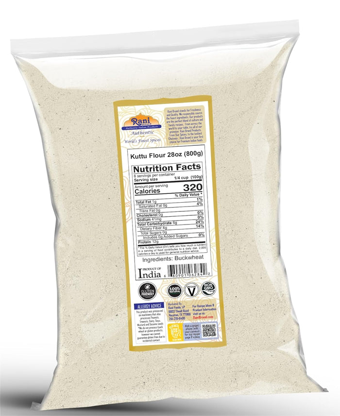 Rani Kuttu (Buckwheat) Flour 28oz (1.75lbs) 800g ~ All Natural | Gluten Friendly | NON-GMO | Kosher | Vegan | Indian Origin
