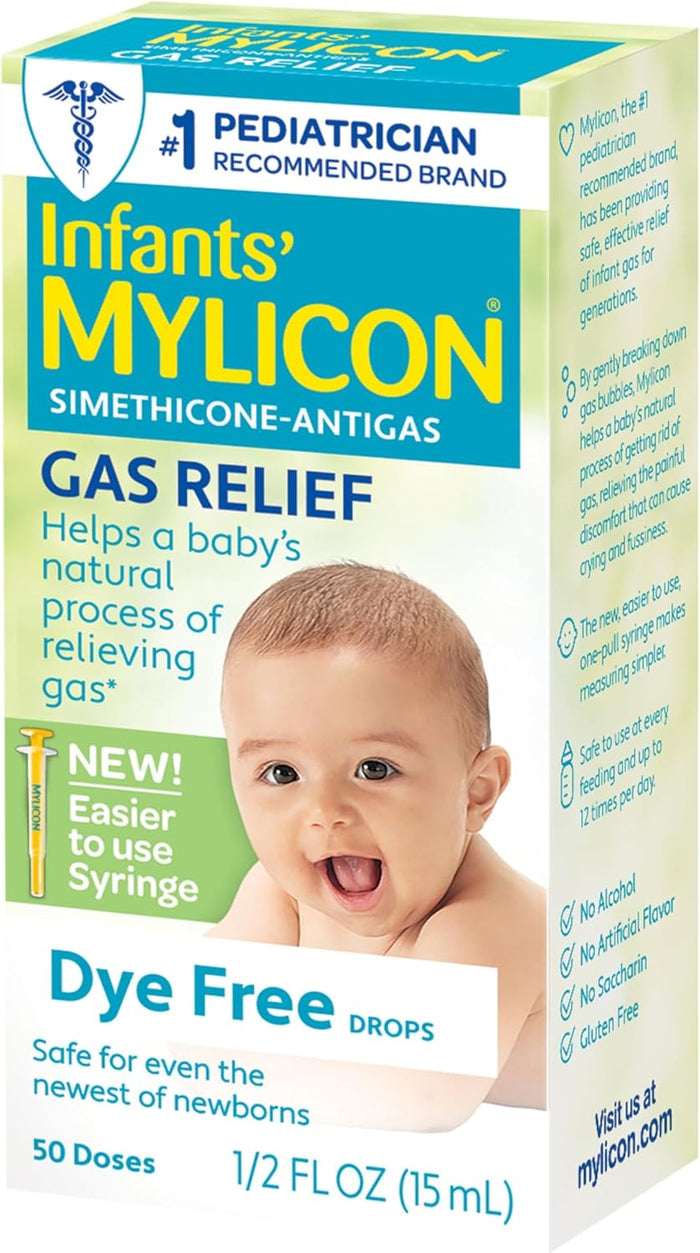 MYLICON Infants Gas Relief Drops for Infants and Babies, Dye Free Formula, 1 Fluid Ounce