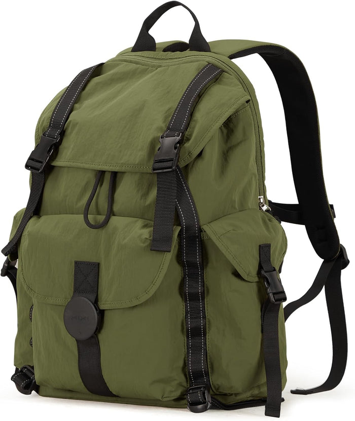 mixi Travel Backpack for Women Men, 18 Inch Carry On Laptop Backpack Flight Approved fits 16'' Laptop, Lightweight Waterproof Hiking Backpack Travel Outdoor Business Casual Daypack, Light Gray