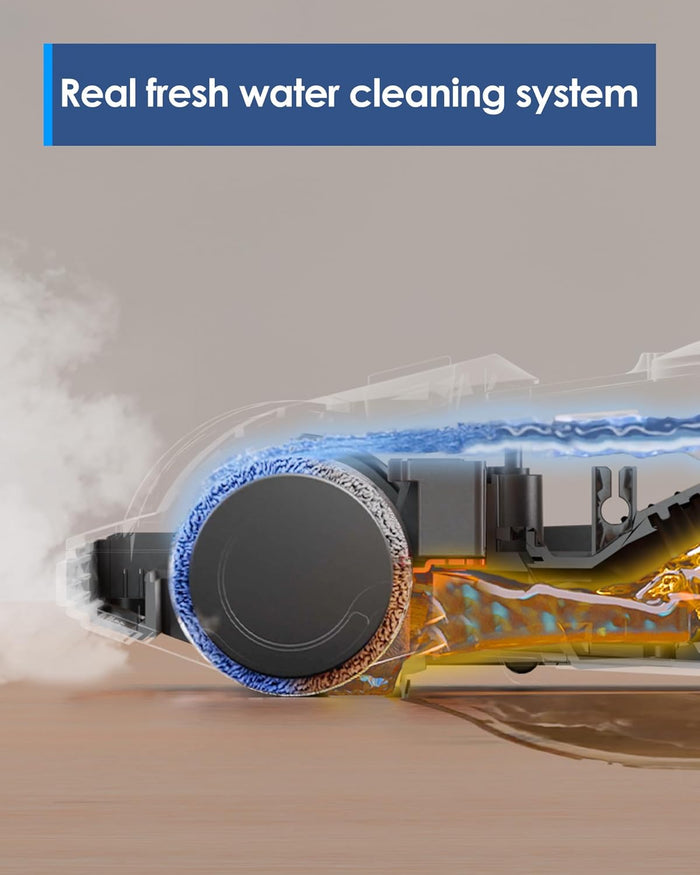 Tineco iFLOOR 5 Steam Wet Dry Vacuum All-in-one, Steam Mop Hardwood Floor Cleaner Great for Sticky Messes, 248℉ High-Temp Steam, Self-Cleaning with steam