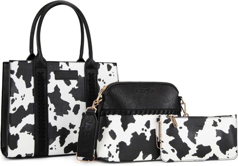 Wrangler 3Pcs Purses for Women Tote Bag Crossbody Handbag Sets with Strap