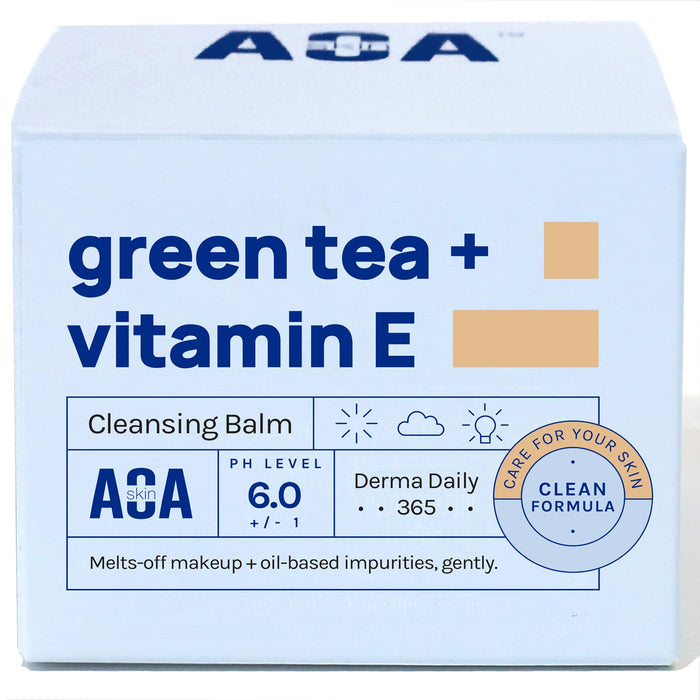 AOA STUDIO K-Beauty Cleansing Balm with Green Tea & Vitamin E – Oil-Based Impurities & Makeup Remover and Face Wash Cleanser for All Skin Type (3.38 Fl Oz / 100ml)