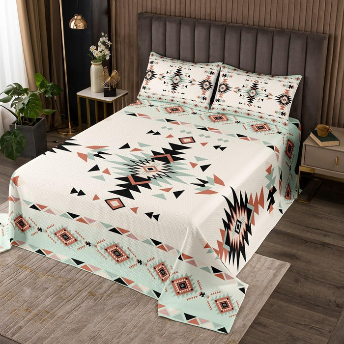 Western Dragon Kids Bedspread King Size,Blue Dragon Reading Book Bookshelf Coverlet Set,Boys Girls Room Decor,Geometric Patchwork Abstract Quilted Coverlet,Trippy Chic Bedding Quilt,2 Pillowcases