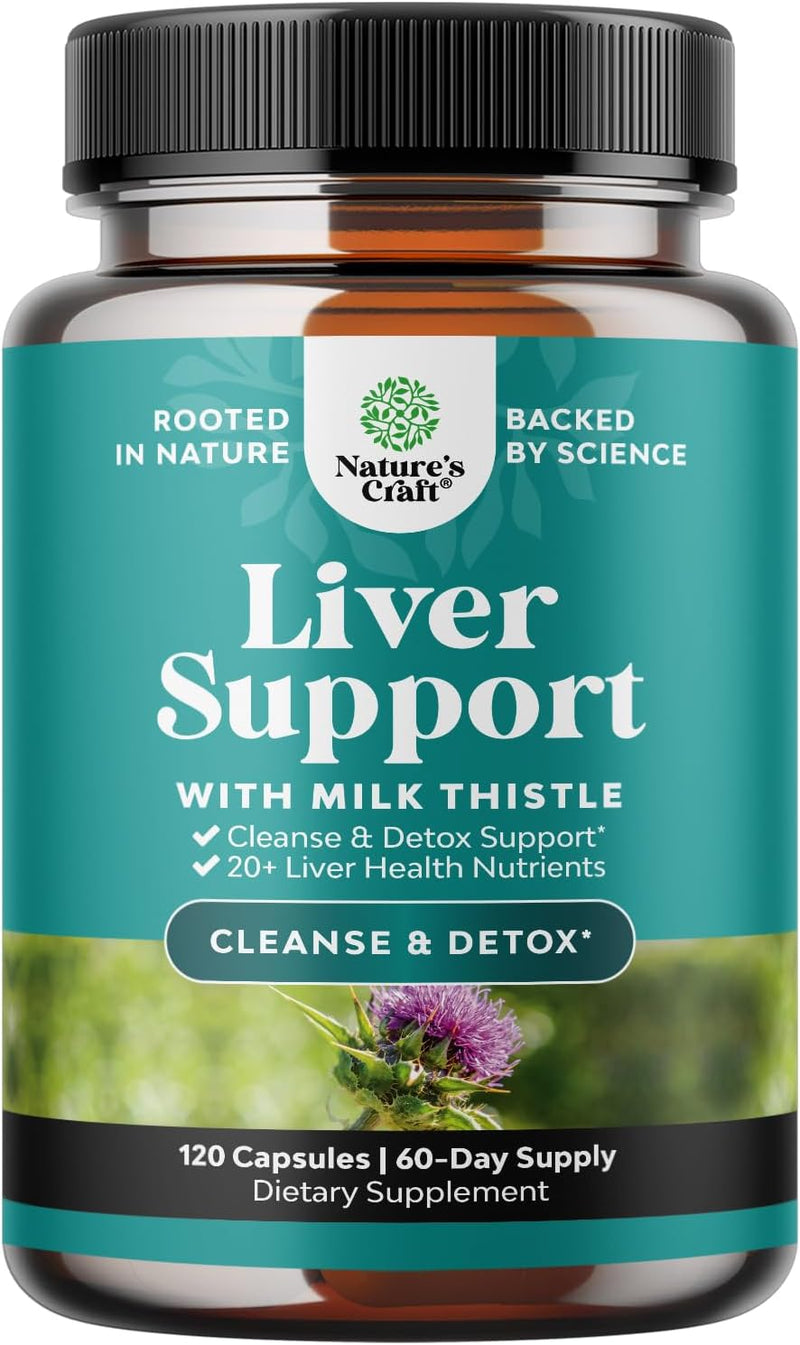Liver Cleanse Detox & Repair 70 Capsules - Herbal Liver Support Milk Thistle Supplement - Silymarin Milk Thistle Supplements with Dandelion Root, Choline, Beetroot & Artichoke Extract