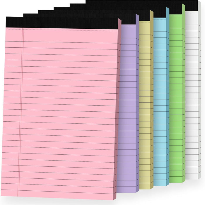 5pcs Small Note Pads, Color Notepads 5x8 College Ruled Notebook, Writing Pads 5 x 8, Legal Pads, Memo Pad Paper Perforate Narrow Ruled Notebooks for Work, School, Office Supplies,30 Sheets/Pack