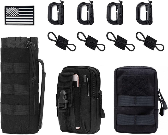 3 Pack Molle Pouches,Utility Tactical Pouches and Tactical Bag Attachments