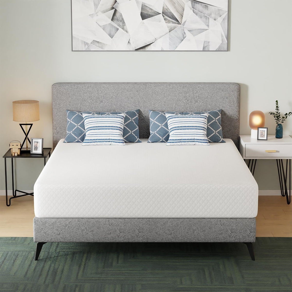 FDW 8 inch Twin Mattress Gel Memory Foam Mattress for Cool Sleep & Pressure Relief, Medium Firm Mattresses CertiPUR-US Certified/Bed-in-a-Box/Pressure Relieving (8 in, Twin)