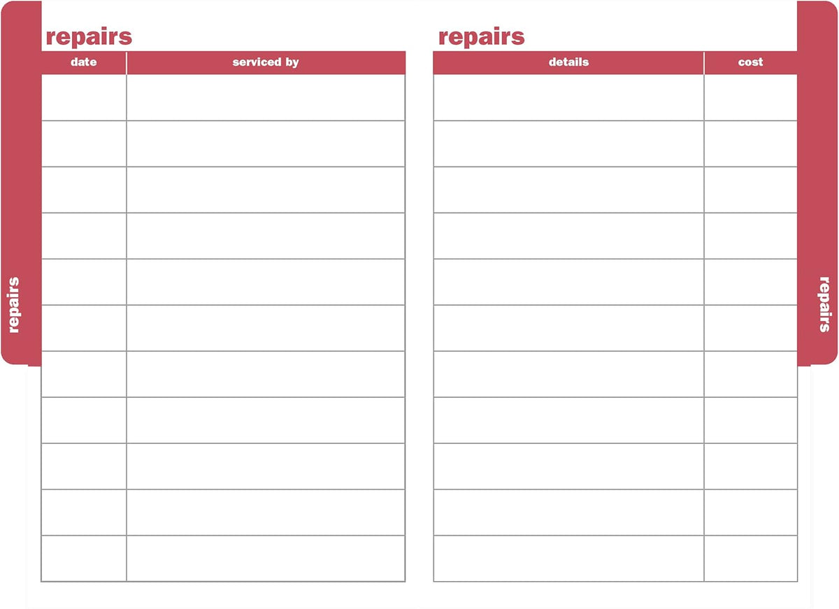Auto Log Book (Mileage, Maintenance, and Expense Tracker)