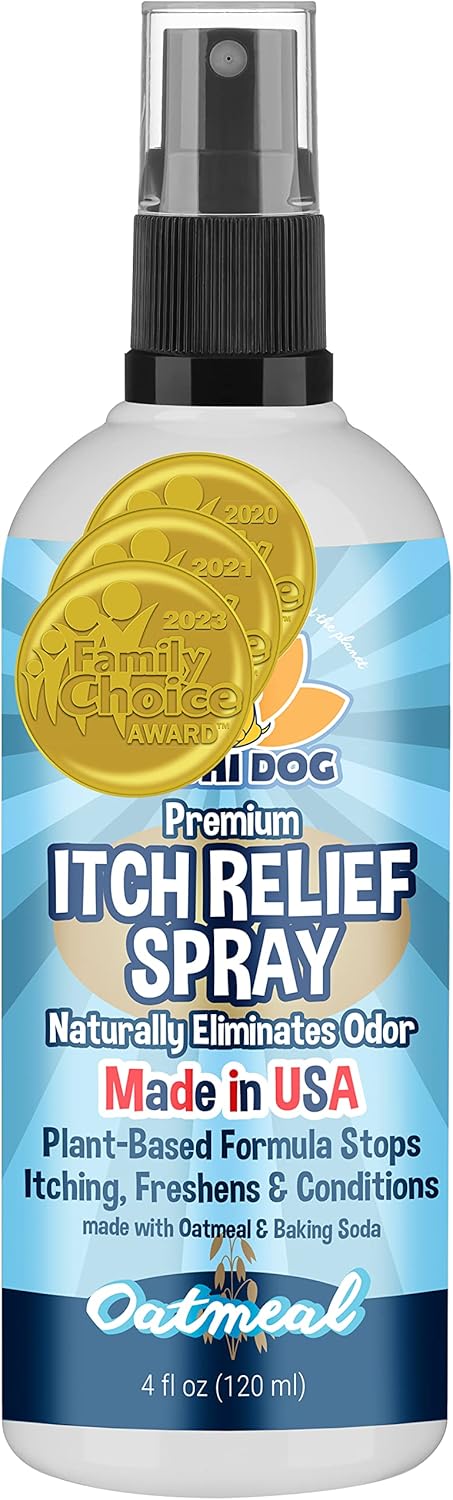 Bodhi Dog Itch Relief Spray - Natural Relief for Dry, Itchy, Allergic, or Bug-Bitten Skin - Safe for Dogs & Cats - Soothing Oatmeal Formula - Made in USA (Oatmeal, 17 Fl Oz)