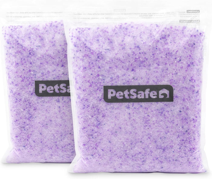 PetSafe ScoopFree Premium Crystal Cat Litter - Outperforms Clay Litter - Refill Packs - Reusable Tray Compatible - Fresh Scent - 4.3 lb Bags - 2 Pack