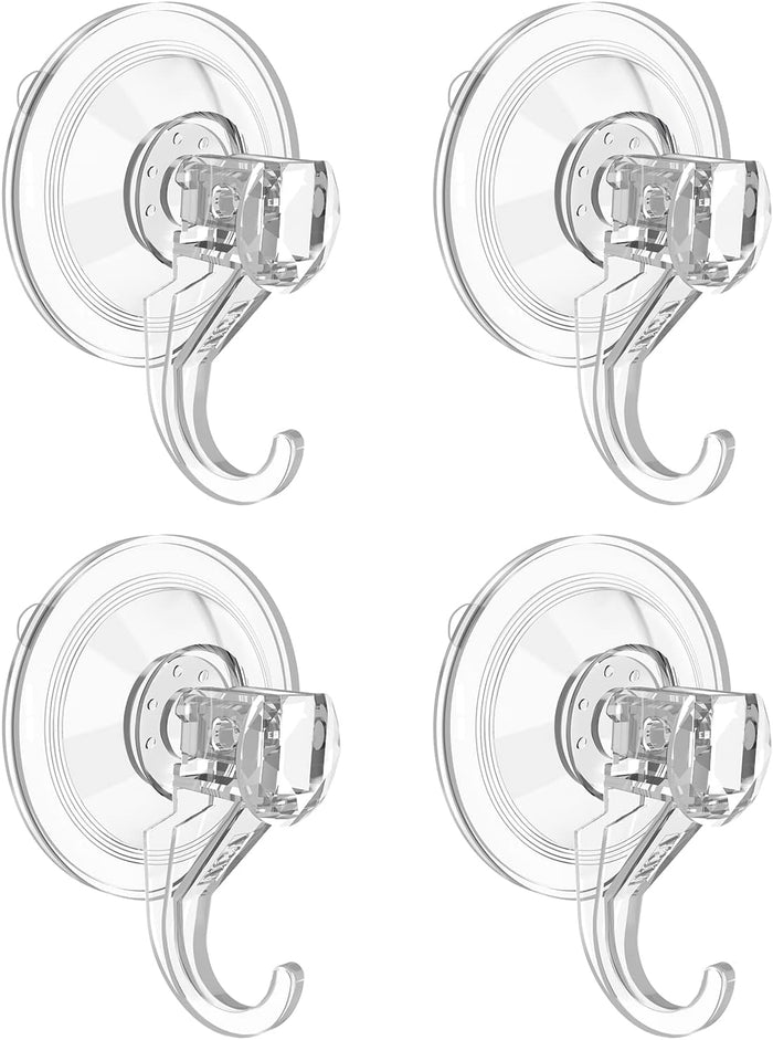 VIS'V Wreath Hanger Wreath Hooks Large Suction Cup Clear 2 Pcs