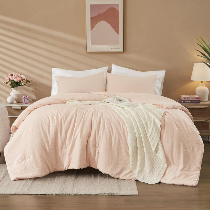 WRENSONGE King Size Comforter Set - 3 Pieces Olive Green Comforter Prewashed Soft Lightweight for All Seasons,Fluffy Down Alternative Comforter King Size with 2 Pillow Shams