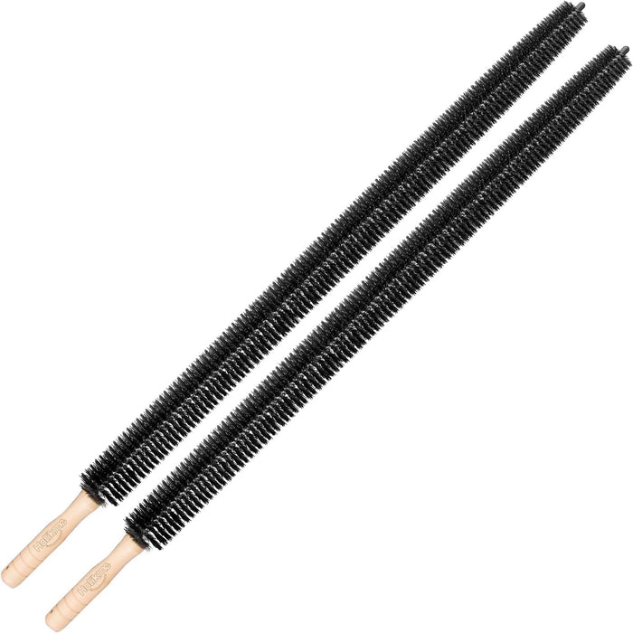 Holikme Dryer Vent Cleaner Kit 2 Pack - Household Cleaning Supplies 304 Stainless Steel Dryer Lint Brush Home Essentials for Lint Trap Dust Vacuum Brush