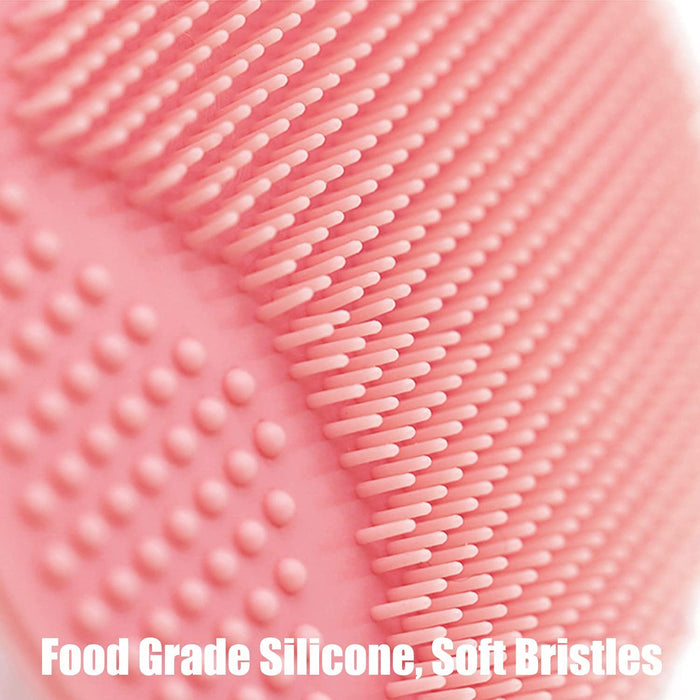 Silicone Facial Cleansing Brush - 4 Pack Face Scrubber & Exfoliator for Deep Cleaning, Soft Brush, Blackhead & Acne Pore Care