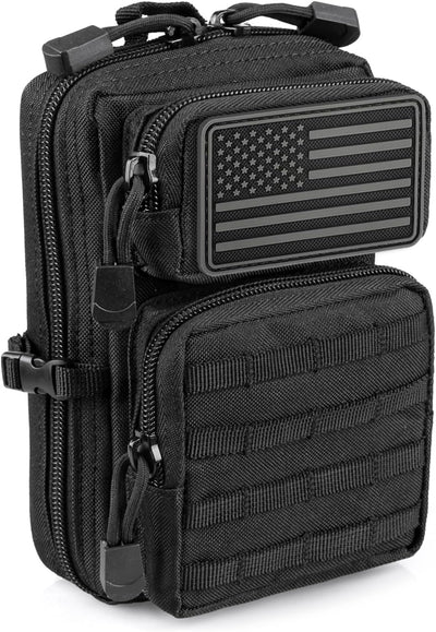 LIVANS Tactical Molle Utility Pouch, EDC Tool Pouch Tactical Phone Pouches Mini Waist Pouches Medical EDC IFAK Pack Mini Design of 3-Day Backpack