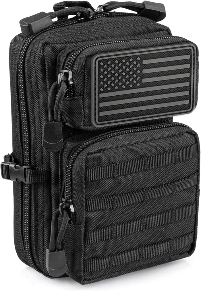 LIVANS Tactical Molle Utility Pouch, EDC Tool Pouch Tactical Phone Pouches Mini Waist Pouches Medical EDC IFAK Pack Mini Design of 3-Day Backpack