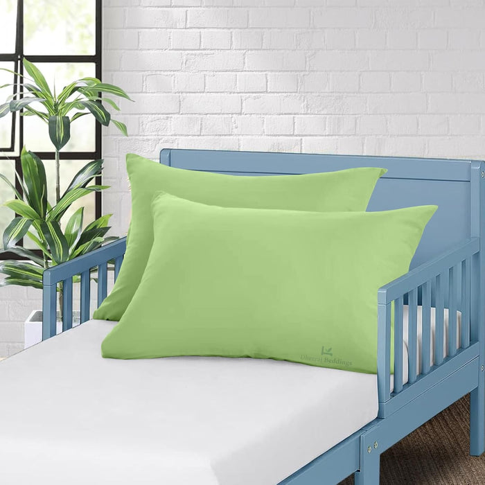 Dheeraj Beedings Toddler Travel Pillow Cases Pack of 2 100% Soft Egyptian Cotton 500 Thread Count with Zipper Closure for Small Travel Pillowcase (Taupe, Toddler 12x16)