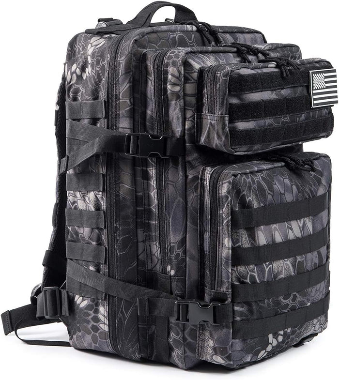 QT&QY 45L Military Tactical Backpacks Molle Army Assault Pack 3 Day Bug Out Bag Hiking Treeking Rucksack…