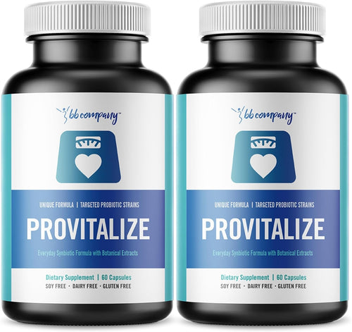 BB Company Provitalize | Probiotics for Women Digestive Health, Menopause, Joint Support | Sexy Midsection Curves, Bloat | Turmeric Curcumin Moringa | Packaging Vary | 60 Ct