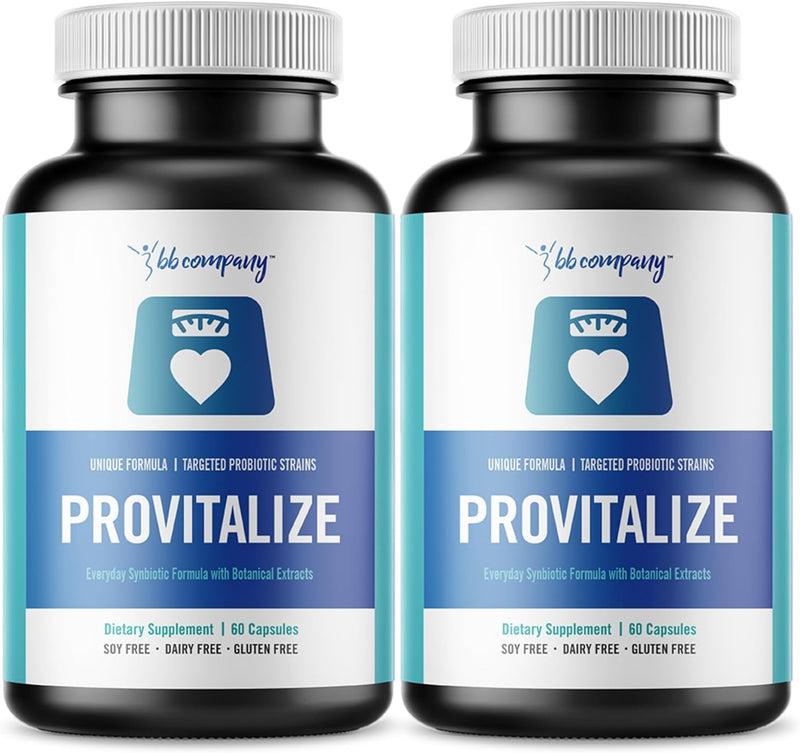 BB Company Provitalize | Probiotics for Women Digestive Health, Menopause, Joint Support | Sexy Midsection Curves, Bloat | Turmeric Curcumin Moringa | Packaging Vary | 60 Ct