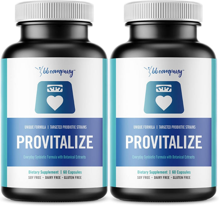 BB Company Provitalize | Probiotics for Women Digestive Health, Menopause, Joint Support | Sexy Midsection Curves, Bloat | Turmeric Curcumin Moringa | Packaging Vary | 60 Ct