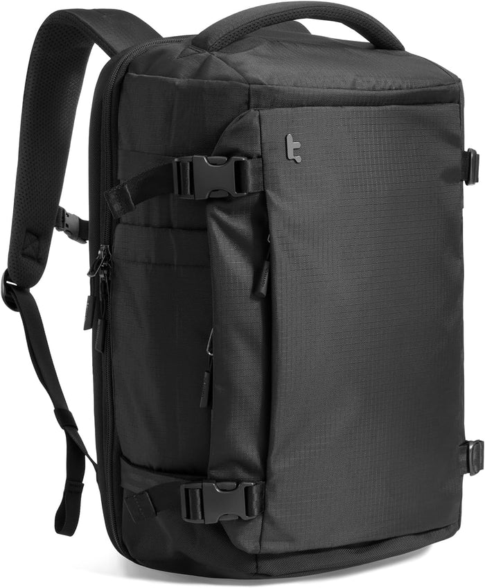 tomtoc Travel Backpack 40L, TSA Friendly Flight Approved Carry-on Luggage Hand Water-resistant Lightweight Business Rucksack, Durable Large Weekender Bag Daypack Fits 17.3 Inch Laptop, PFAS Free