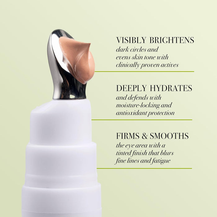 Replenix Anti-Aging Tinted Brightening Eye Cream, 0.29 Fl Oz, Medical Grade Hyaluronic Acid Under Eye Cream, Helps Blur Dark Circles, Fine Lines & Hyperpigmentation, All Skin Types