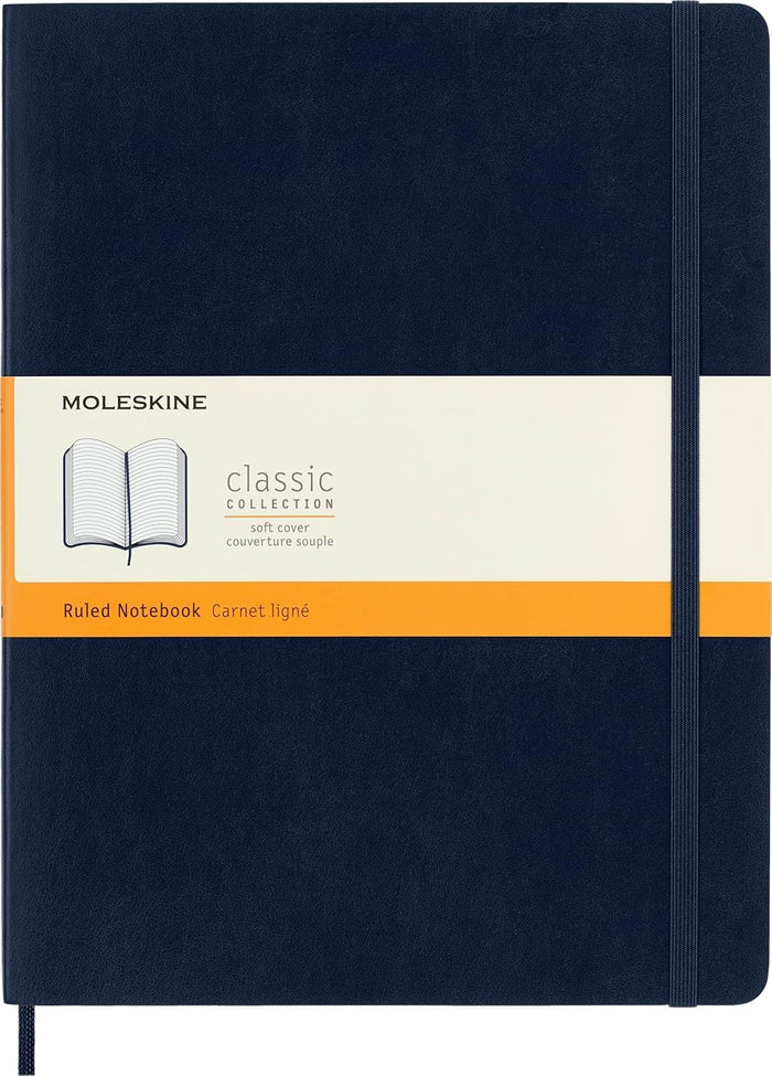 Moleskine Classic Notebook, Soft Cover, Large (5" x 8.25") Dotted, Sapphire Blue, 192 pages