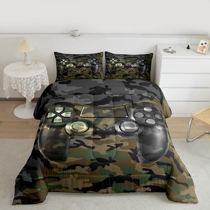 Feelyou Kids Construction Comforter Set Queen Size Bedding Sets for Boys Toddler Children Cartoon Excavator Tractor Comforter Set Construction Machinery Truck Duvet Set Baby Boys Vehicles Cars Bed Set