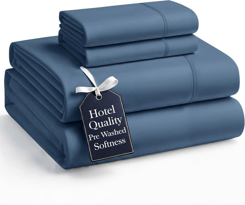 Casa Platino Sheets Twin XL Size Bed Set, Pre-Washed Ultra Soft & Breathable Twin XL Bed Sheets Set, Brushed Microfiber Cooling Sheets, Twin XL Size Sheets Set with Deep Pockets - Vanilla