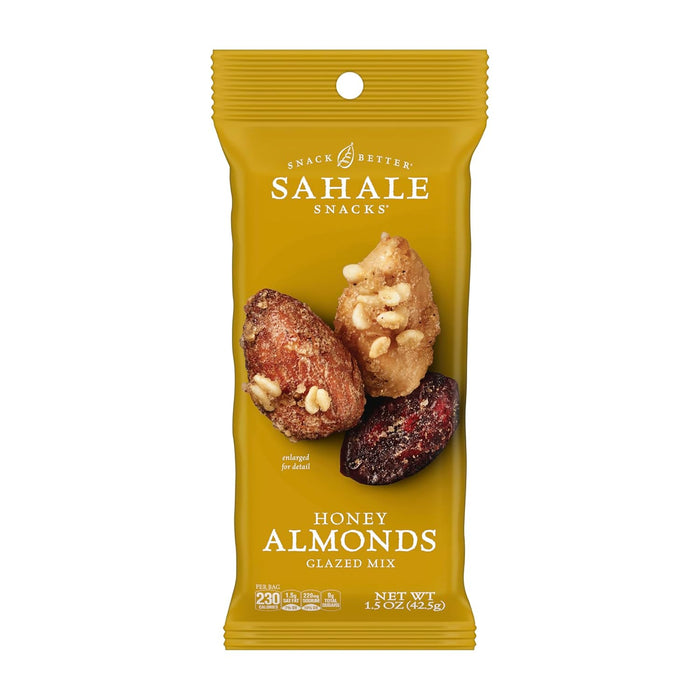 Sahale Snacks Pomegranate Vanilla Cashews, 1.5 oz Bags (18 Packs) - Dry-Roasted Deluxe Mixed Nuts with Pomegranate Infused Apples & Madagascar Vanilla - Non-GMO, Kosher, & Certified Gluten-Free Snacks