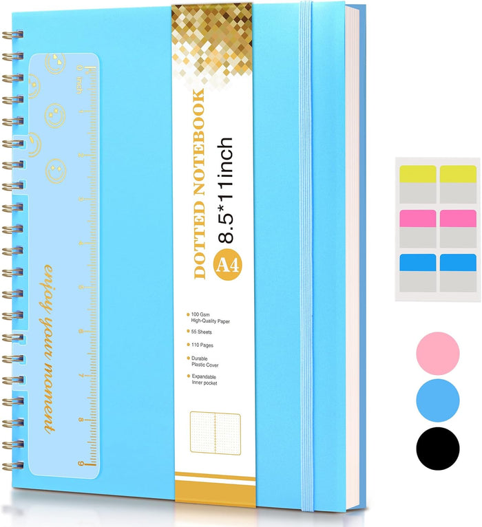 Spiral Notebook Journal 8.5” x 11”, A4 Large Notebooks for Women Men, College Ruled Lined Journal, 100 GSM Paper, Hardcover Spiral Bound Journals for Work School Writing Note Taking Business, Yellow