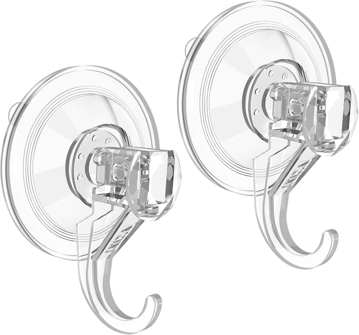 VIS'V Wreath Hanger Wreath Hooks Large Suction Cup Clear 2 Pcs