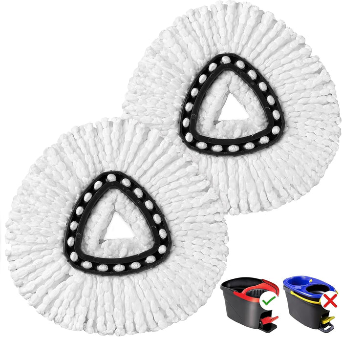 HOMEXCEL Mop Replacement Heads Compatible with O-Cedar EasyWring Spin Mops 3 Pack-Washable Microfiber Spin Head Refills-Easy Cleaning Mop Head Replacement