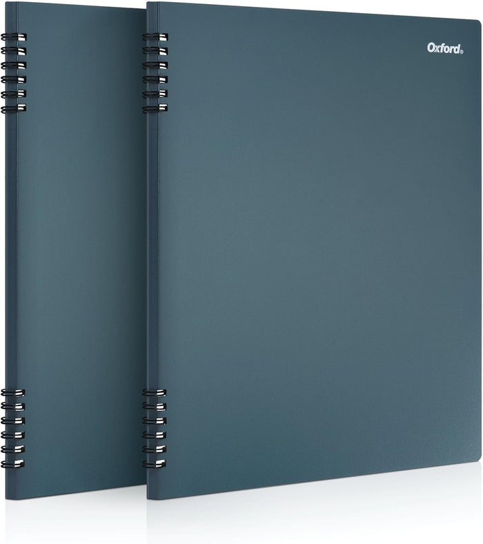 Oxford Stone Paper Notebook, School Notebook, Smooth Note-Taking Pad, Journal for Writing, 5-1/2" x 8-1/2", Blue Cover, 60 Sheets, 2 Pack (161641)