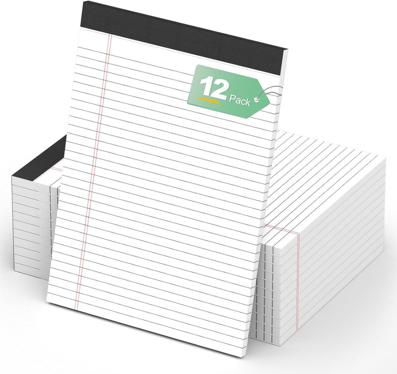 5" x 8" Note Pads 48 Pack of Legal Pads 30 Sheets Notepad College Ruled Small Writing Pads Perforated Pages Paper Pads 80GSM Heavyweight Paper Note Pads for Home, Office, or School