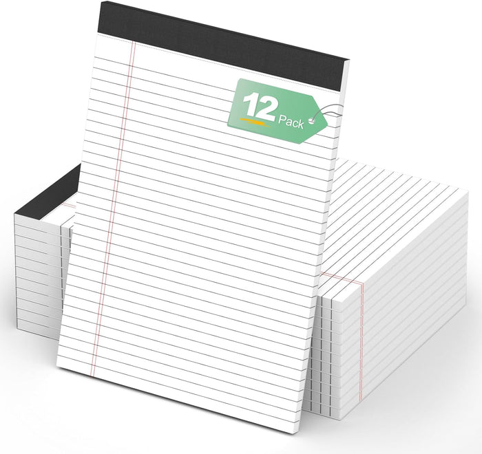 5" x 8" Note Pads 48 Pack of Legal Pads 30 Sheets Notepad College Ruled Small Writing Pads Perforated Pages Paper Pads 80GSM Heavyweight Paper Note Pads for Home, Office, or School