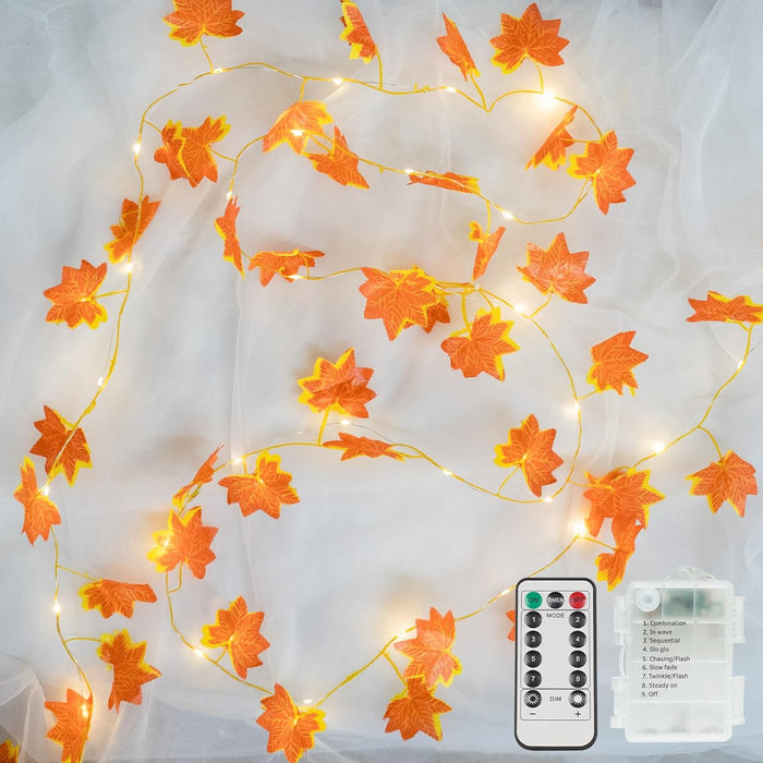 suddus Vine with Fairy Lights Battery Operated, 33ft 100 LED Ivy String Lights with Remote, Leaf Lights for Bedroom, Room, Wall, Garden, Party, Wedding Decor (Warm White)