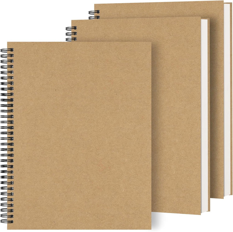 Dynta 3Packs Large Spiral Notebooks 8.5 "x 11" Lined College Ruled Journals for Work, School, Good for Students and Office, 160 Pages/80 Sheets with 100 GSM Lined Paper(3 Colors)