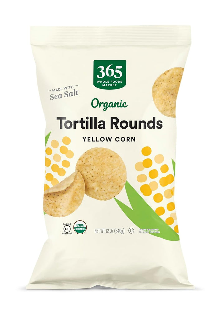 365 by Whole Foods Market, Organic Restaurant Style White Corn Tortilla Chips Unsalted, 14 Ounce