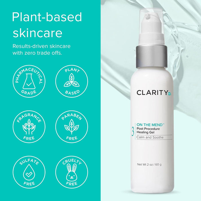 ClarityRx On The Mend Healing Gel, Natural Plant-Based Face & Body Ointment for Post Skincare Treatments