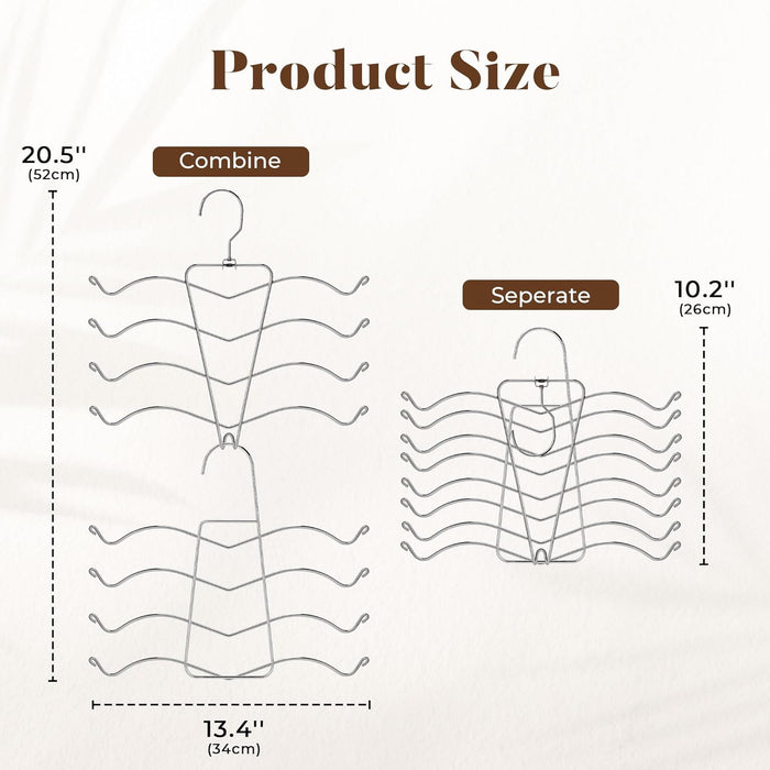 HOUSE DAY Bra Hangers 2 Pack, Tank Top Hangers Space Saving Hanger for Closet Organizers and Storage, Bra Organizer Closet Hanger Space Saver for Camisoles, Bras, Belts, Ties, Scarves, Swimsuits
