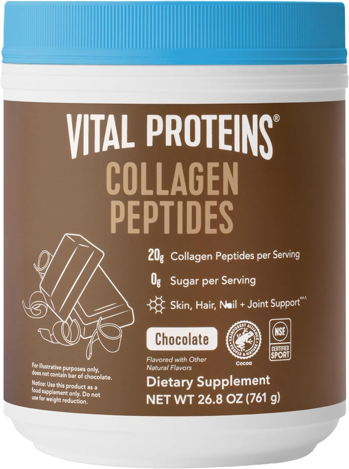 Vital Proteins Collagen Peptides Powder - Grass Fed Collagen Peptides for Hair, Nail, Skin, Bone & Joint Health, Unflavored, 27 Servings